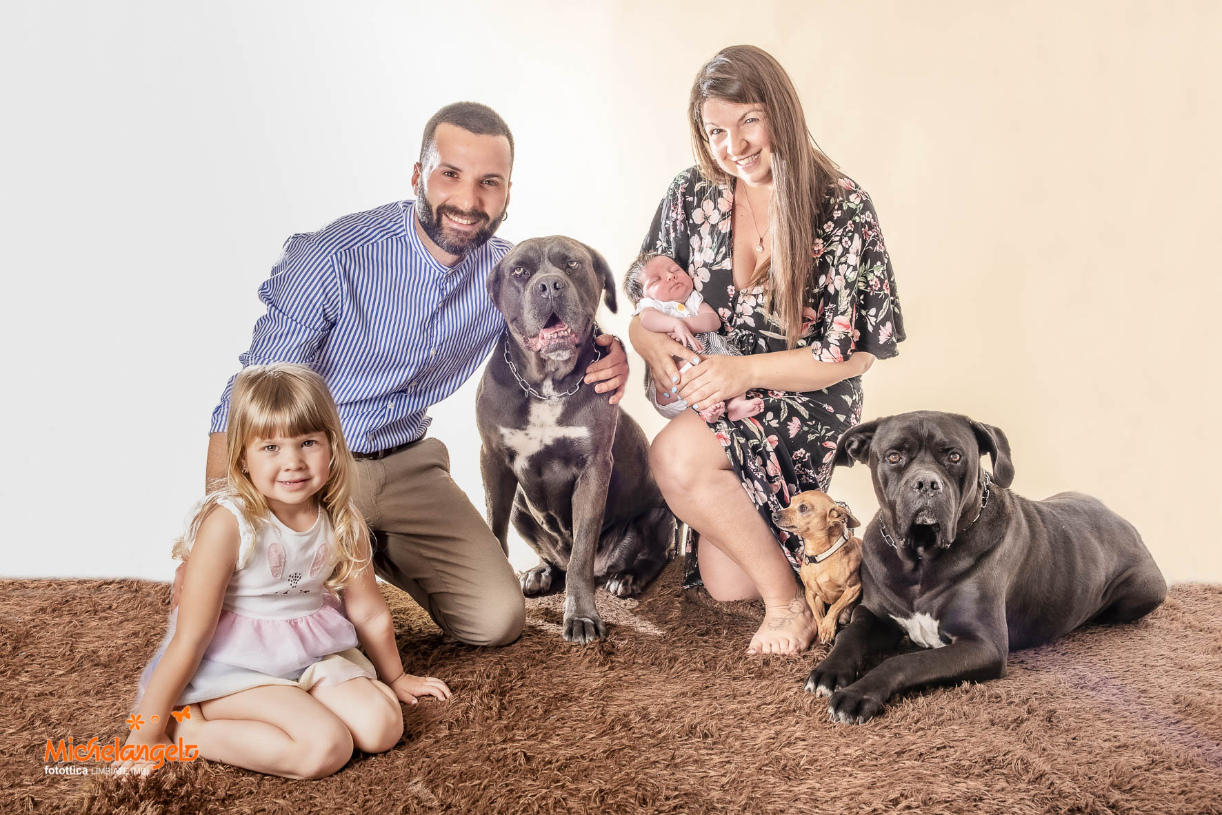 Erika e famiglia in studio